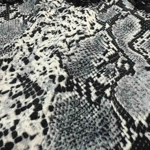 Cloud Ten Snake Print Camisole Tank Size Small Retro Y2k Babydoll Lace Trim - Picture 3 of 10